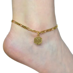 21cm + 10cm Extender Chain / A-Z Initial Letter Anklet for Women Fashion Alphabet Jewelry Gifts Foot Chain Girl #105906