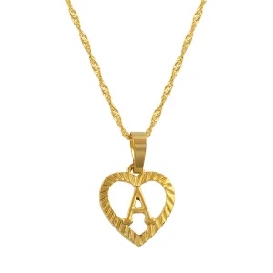 A-Z Letters Necklaces Gold Color Charm Alphabet Pendant for Women Girls English Initial Jewelry Gifts #114106P