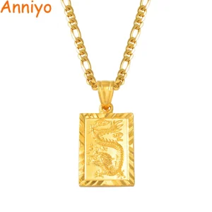 Auspicious Dragon Pendant Neckalces for Women Men Jewelry Chinese"FU" Blessing Wealth Auspiciousness Longevity #006809