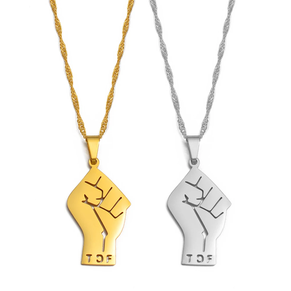 Fist TDF Tigray State Ethiopia Pendant Chain Necklaces Gold/Silver Color African Jewelry for Women Girls #260721 - Image 2