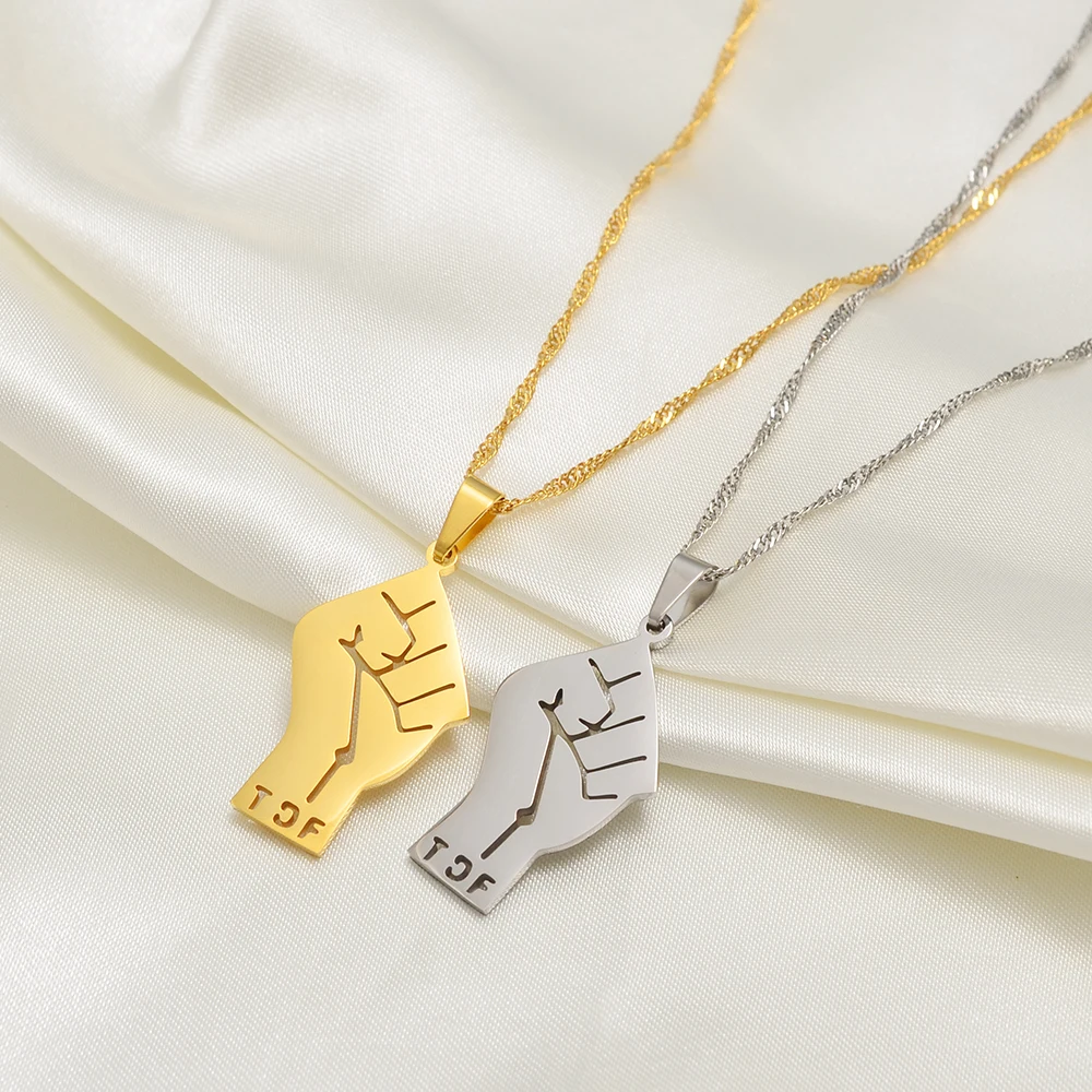 Fist TDF Tigray State Ethiopia Pendant Chain Necklaces Gold/Silver Color African Jewelry for Women Girls #260721 - Image 5