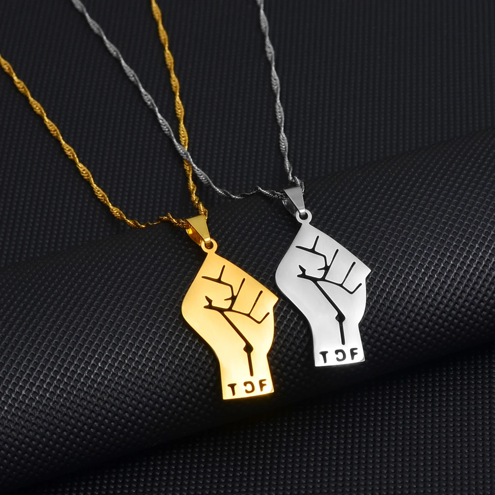Fist TDF Tigray State Ethiopia Pendant Chain Necklaces Gold/Silver Color African Jewelry for Women Girls #260721