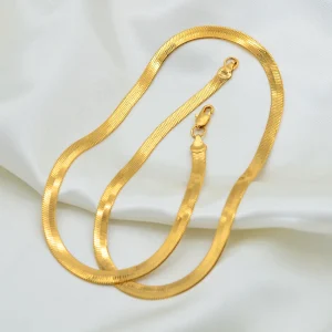 Gold Color Snake Chain Necklaces Women Men African Jewelry Arab Middle Eastern Ornaments Dubai Wedding Gift #122716