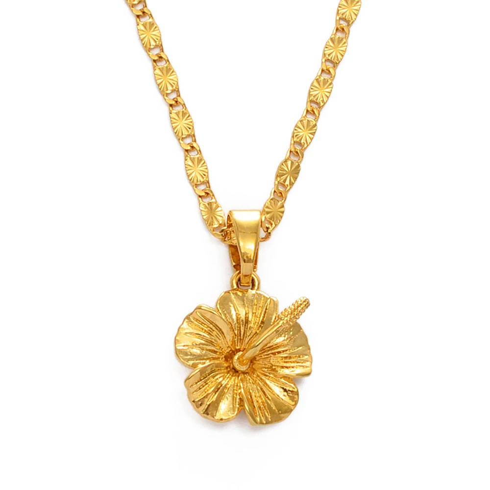 Hawaiian Flower Pendant Necklace Marshallese Kiribati Guam Micronesia Chuuk Pohnpei Jewelry Wedding gift #239606