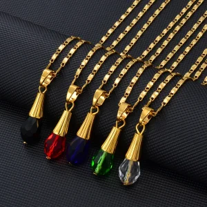 Hawaiian Multiple Colour Ball Pendant Necklaces for Women Girls Crystal Jewelry Guam Micronesia Chuuk Pohnpei #256006