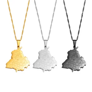 India Punjab State Map Pendant Neckalces Jewelry #233521