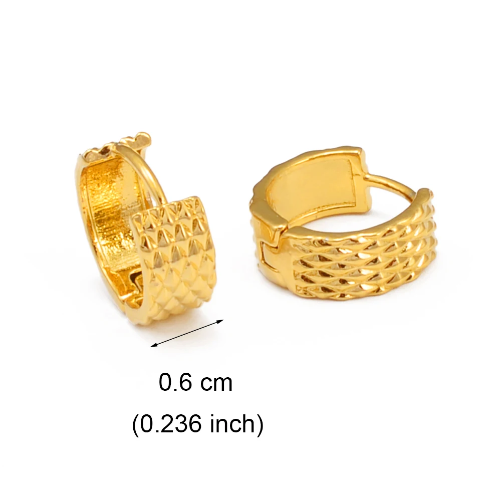 Mini Small Size Heart Stud Earrings For Women Girls Gold Color Jewelry Birthday Party Gift African Arab Ornaments #122816 - Image 6