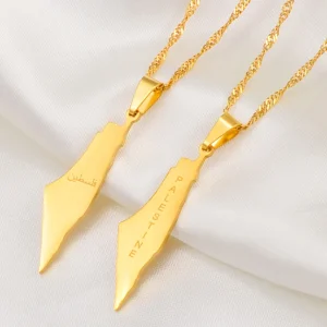 Palestine Pendant Chain Necklaces Gold Color Jewelry #239921