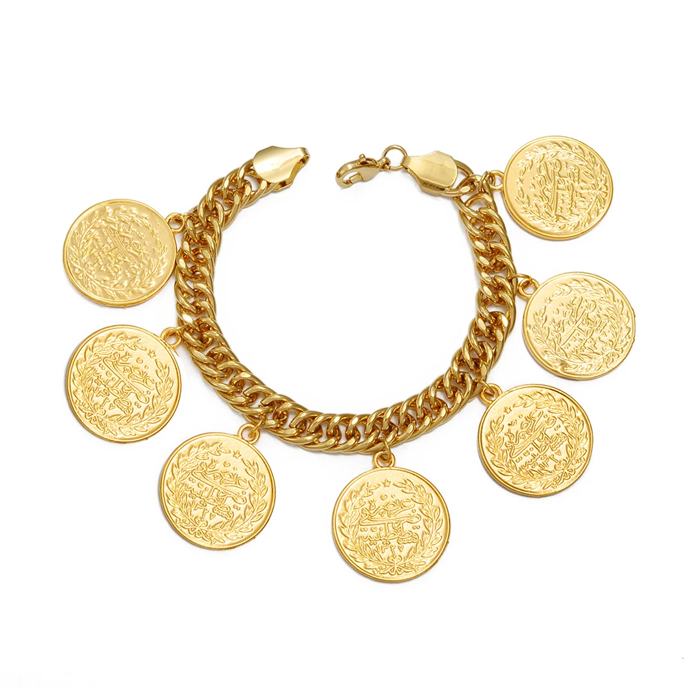 Turkish Coin Bracelet for Women Men Turkey Ancient Coins Banglet Jewelry Kurdistan #122601 - Image 3