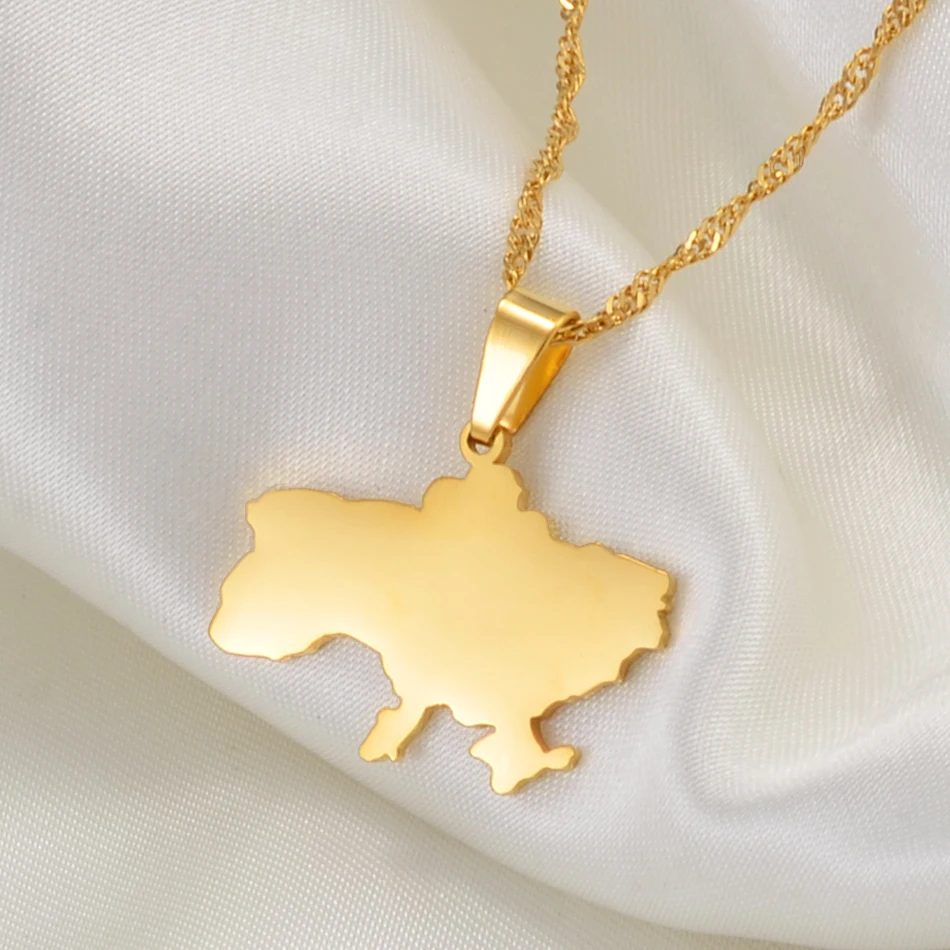 Ukraine Map Pendant Necklace Ukrainian Jewelry Gifts #212921 - Image 5
