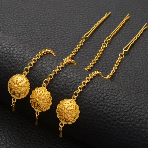 African Ethiopian Head Chain Gold Color Hair Piece Jewelry Forehead Chain Habesha Eritrea #213706